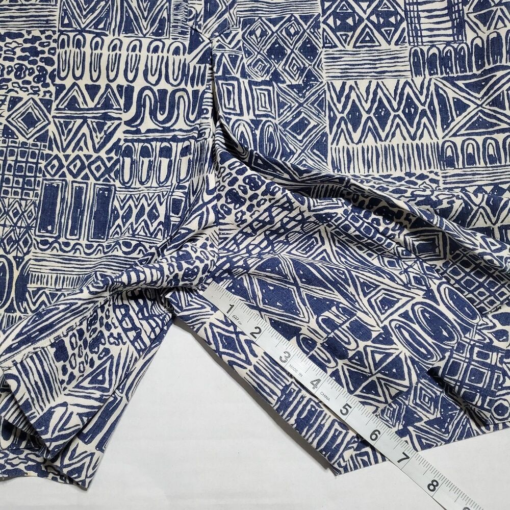 Vintage John Meyer Of Norwich Pleated Romper Size 12 Geometric Print Button Up - Picture 9 of 11